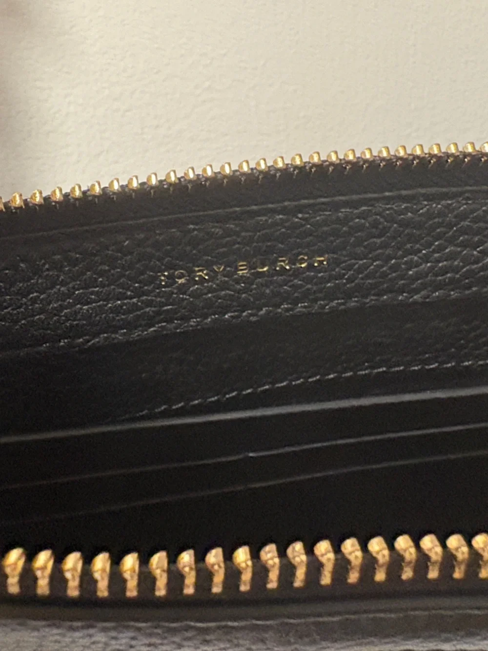 Tory Burch Black Leather Crossbody with Gold Logo Chain